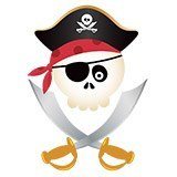 Adesivi per Bambini: Bambini teschio pirata 6