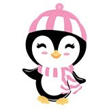 Adesivi per Bambini: Pinguino in inverno 6