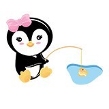 Adesivi per Bambini: Pesca penguin 6