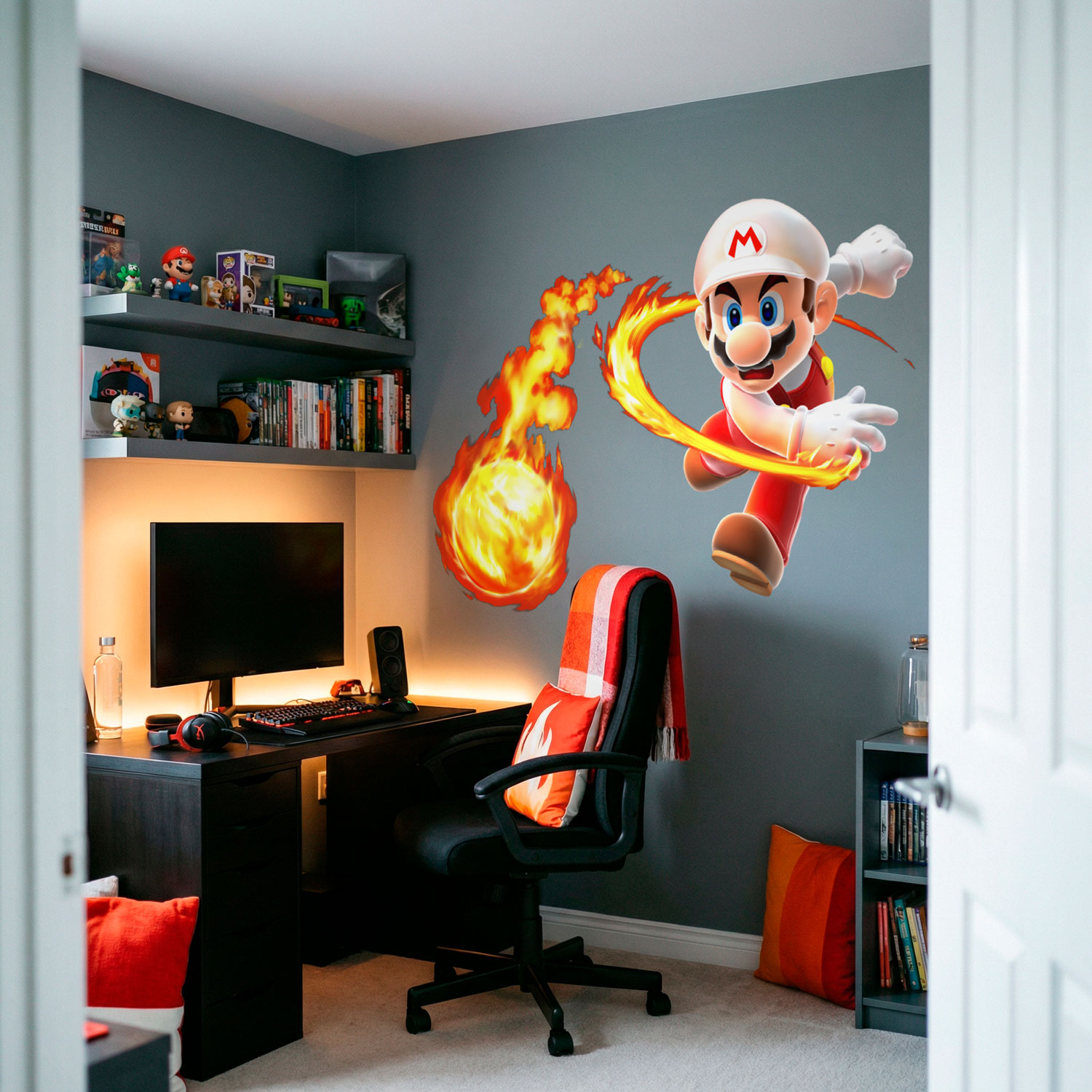 Adesivi per Bambini: Mario Bros Palla di Fuoco