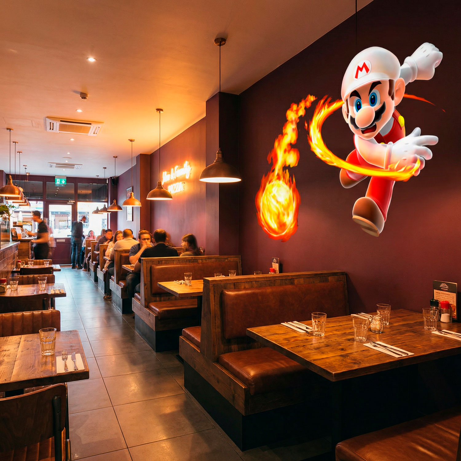 Adesivi per Bambini: Mario Bros Palla di Fuoco