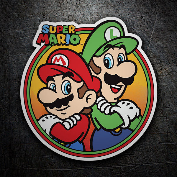 Adesivi per Auto e Moto: Super Mario y Luigi