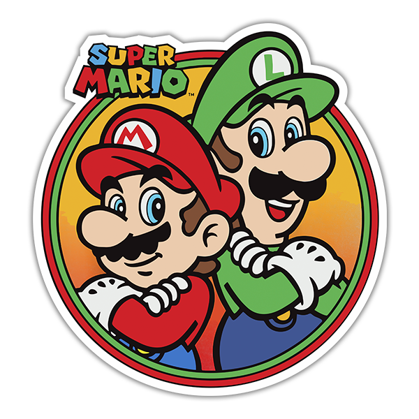 Adesivi per Auto e Moto: Super Mario y Luigi 0