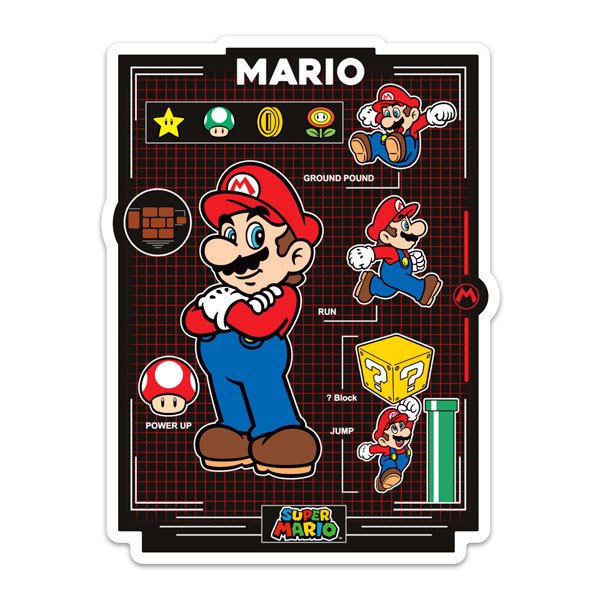 Adesivi per Auto e Moto: Mario Bros Istruzioni