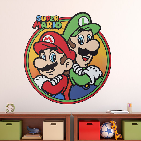 Adesivi per Bambini: Mario e Luigi Squadra Bros 1