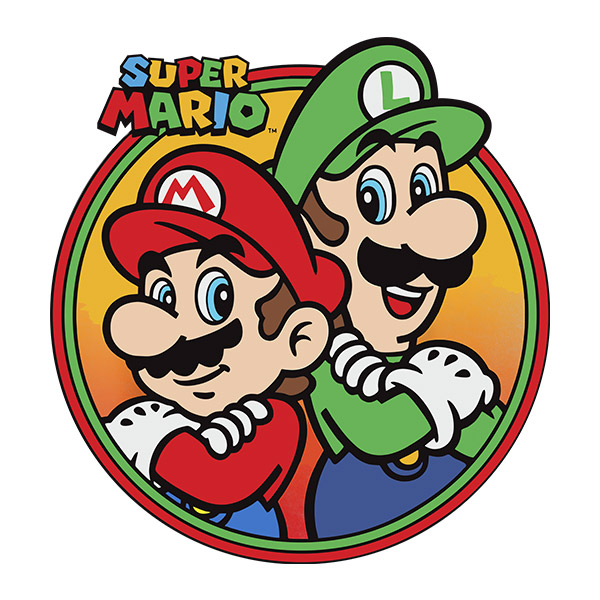 Adesivi per Bambini: Mario e Luigi Squadra Bros