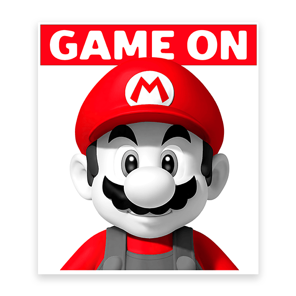 Adesivi per Bambini: Mario Bros Game On 0