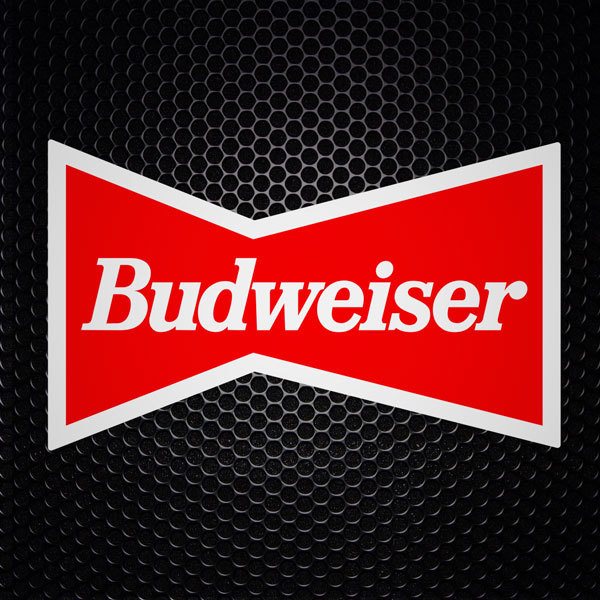 Adesivi per Auto e Moto: Budweiser Rosso