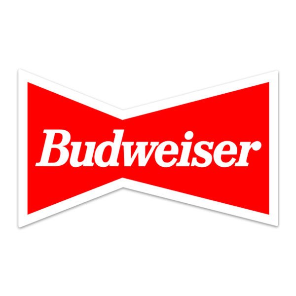 Adesivi per Auto e Moto: Budweiser Rosso