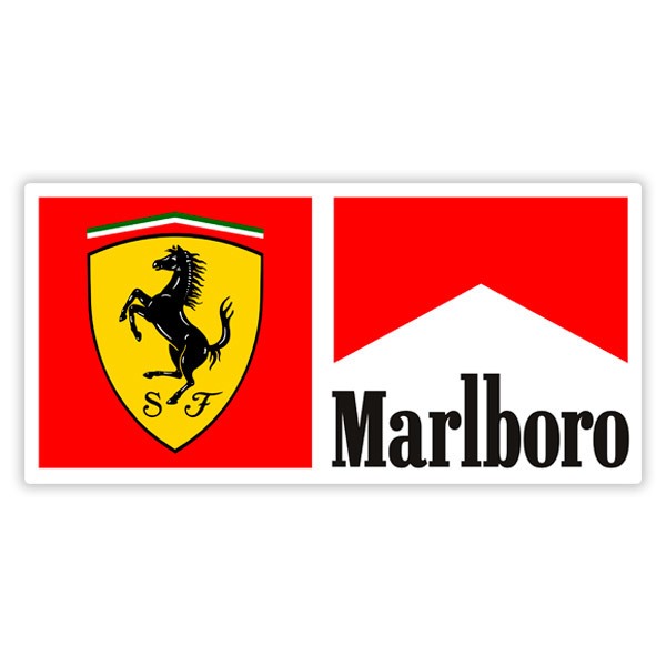 Adesivi per Auto e Moto: Logo Ferrari e Marlboro