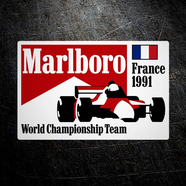 Adesivi per Auto e Moto: Marlboro France 1991
