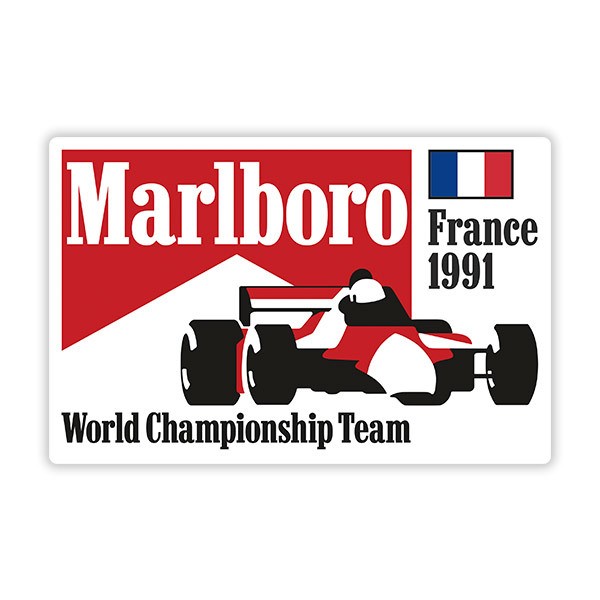 Adesivi per Auto e Moto: Marlboro France 1991