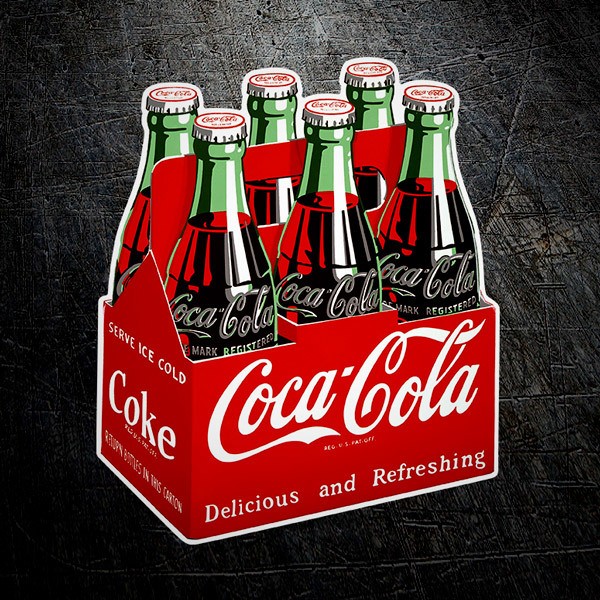 Adesivi per Auto e Moto: Confezione da 6 Coca Cola