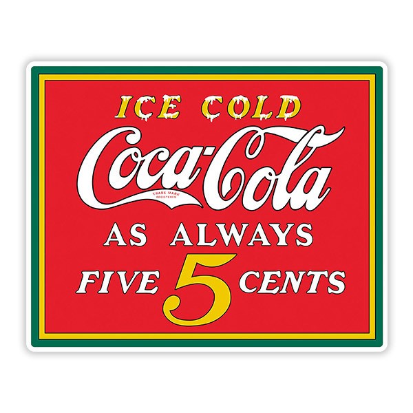 Adesivi per Auto e Moto: Ice Cold Coca Cola as Always
