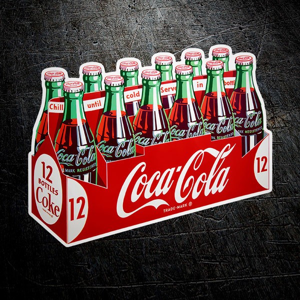 Adesivi per Auto e Moto: Confezione da 12 Coca Cola