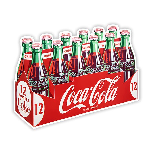 Adesivi per Auto e Moto: Confezione da 12 Coca Cola