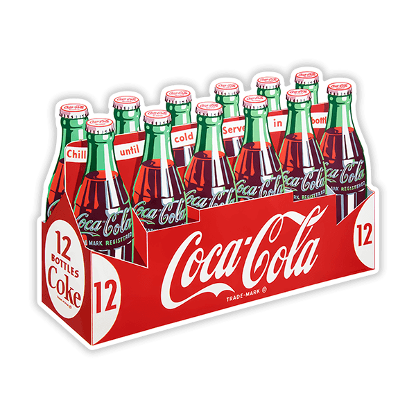 Adesivi per Auto e Moto: Confezione da 12 Coca Cola 0