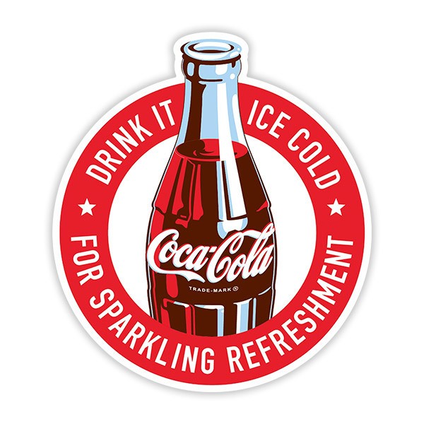 Adesivi per Auto e Moto: Coca Cola Drink It Ice Cold