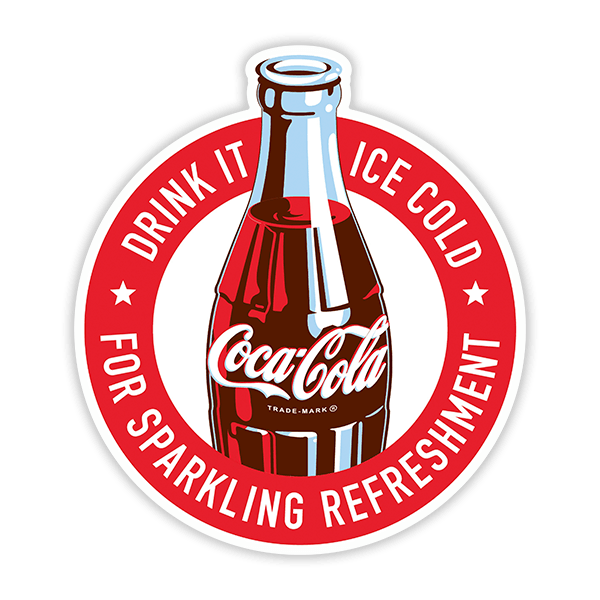 Adesivi per Auto e Moto: Coca Cola Drink It Ice Cold