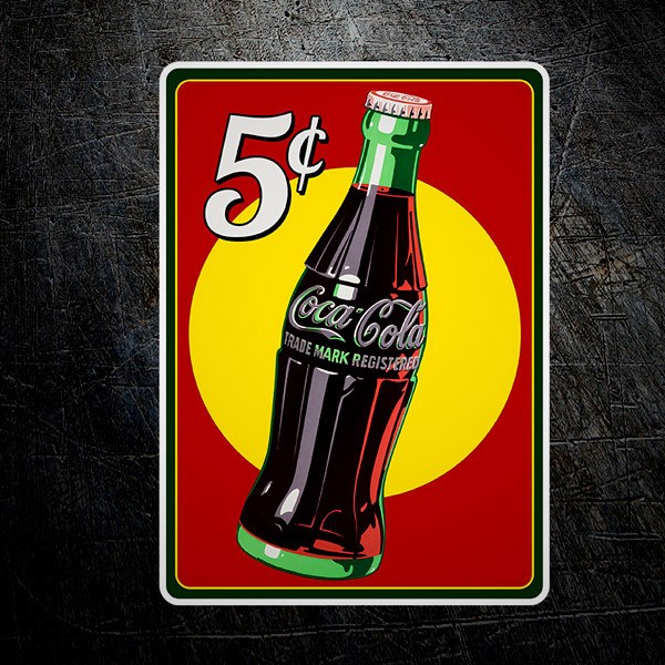 Adesivi per Auto e Moto: Coca Cola 5 Centesimi
