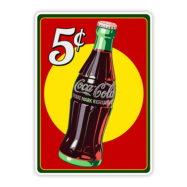 Adesivi per Auto e Moto: Coca Cola 5 Centesimi 0