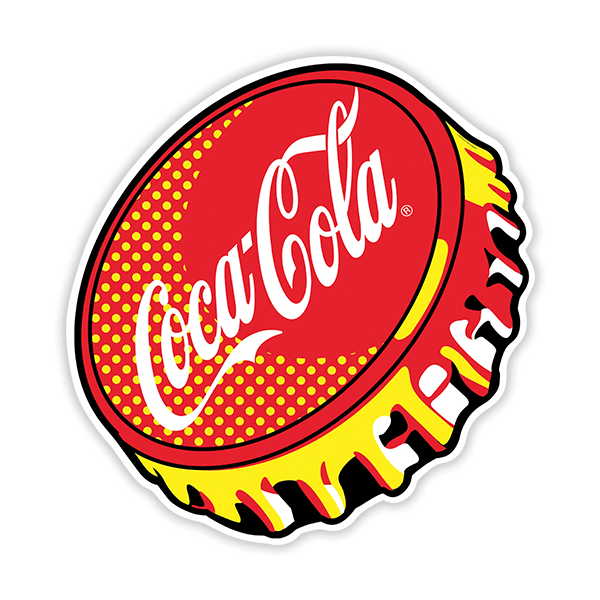 Adesivi per Auto e Moto: Piatto Coca Cola 0
