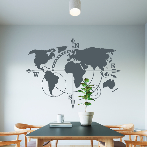 Puntina della mappa del mondo, Mappa del mondo, Arte della parete con mappa  personalizzata -  Italia