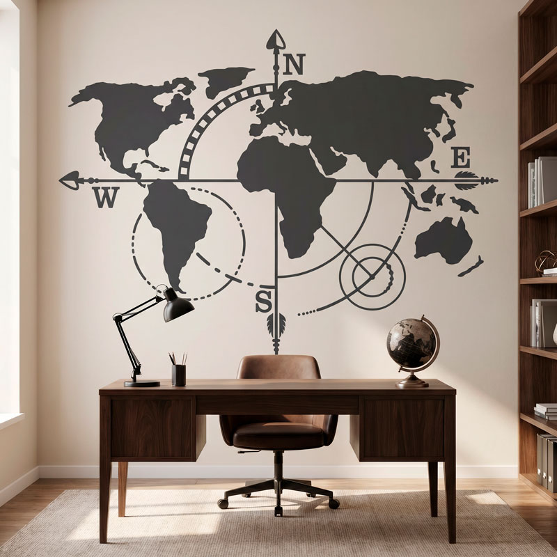 Mappamondo Punti Cardinali 4/8