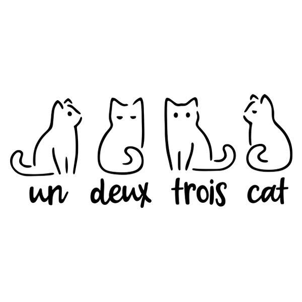 Adesivi Murali: Un, Deux, Trois, Cat
