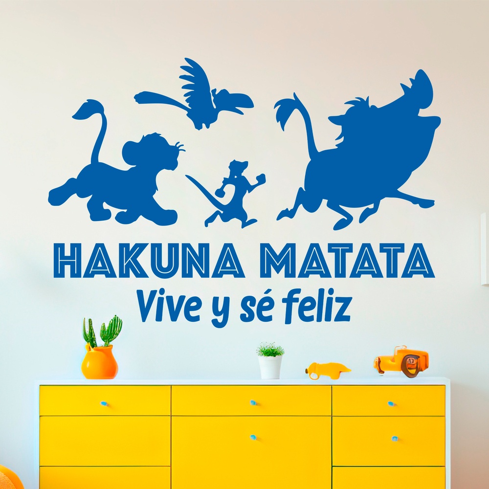 Adesivi per Bambini: Hakuna Matata Vivi e Sii Felice