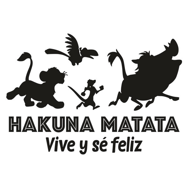 Adesivi per Bambini: Hakuna Matata Vivi e Sii Felice