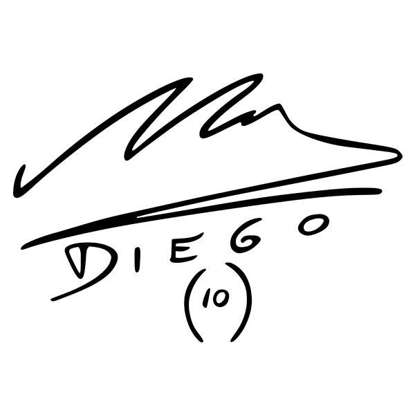 Adesivi Murali: Autografo di Maradona