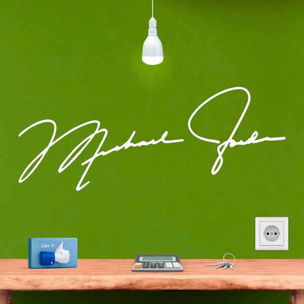 Adesivi Murali: Autografo di Michael Jordan