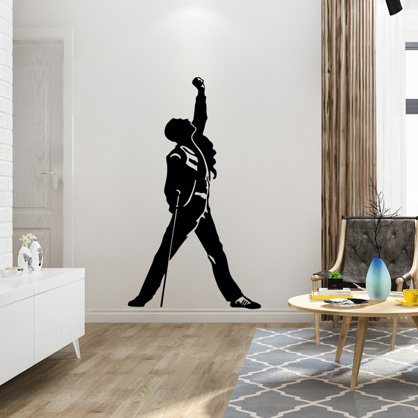 Adesivi Murali: Silhouette di Freddie Mercury