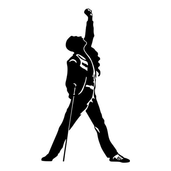 Adesivi Murali: Silhouette di Freddie Mercury