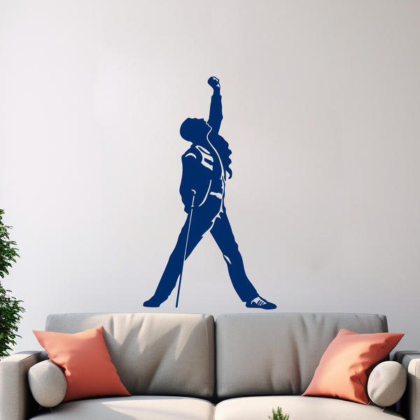 Adesivi Murali: Silhouette di Freddie Mercury