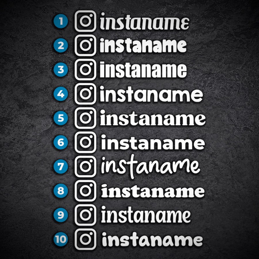 Adesivi per Auto e Moto: Instagram personalizzato
