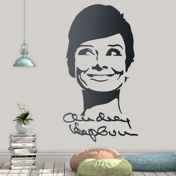 Adesivi Murali: Autografo Audrey Hepburn