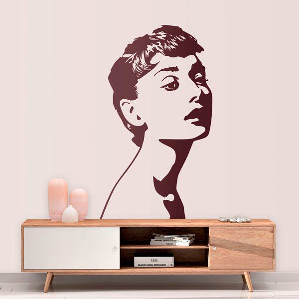 Adesivi Murali: Audrey Hepburn Belleza Angelical