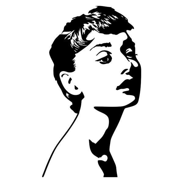 Adesivi Murali: Audrey Hepburn Belleza Angelical