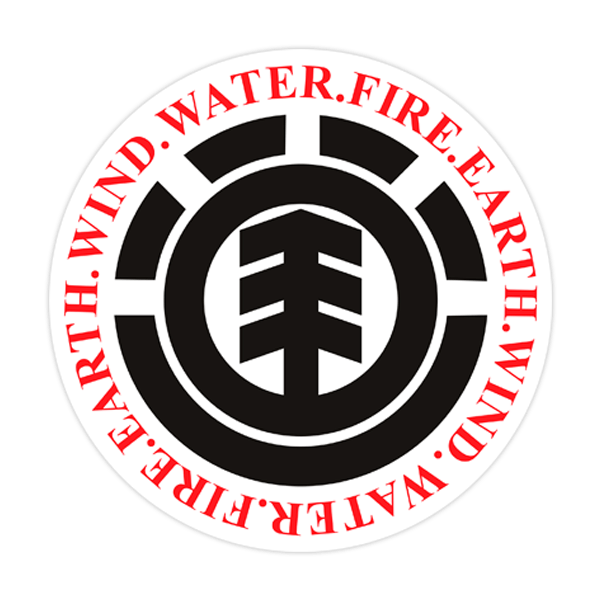 Adesivi per Auto e Moto: Logo Element Water Fire Earth Wind