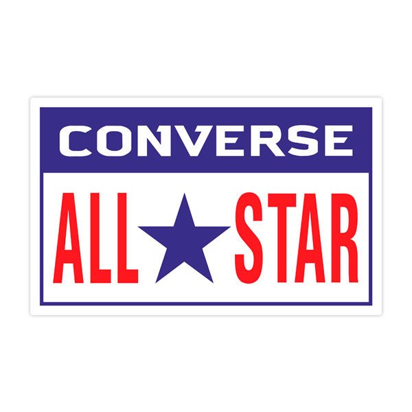 Adesivi per Auto e Moto: Converse All Star rettangolari