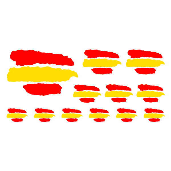Adesivi per Auto e Moto: Bandiera Spagna Kit