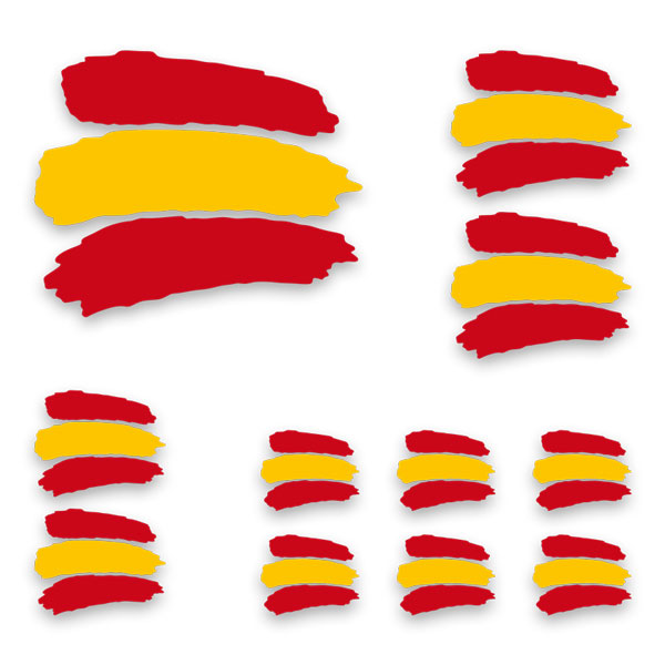 Adesivi per Auto e Moto: Bandiera Spagna Kit