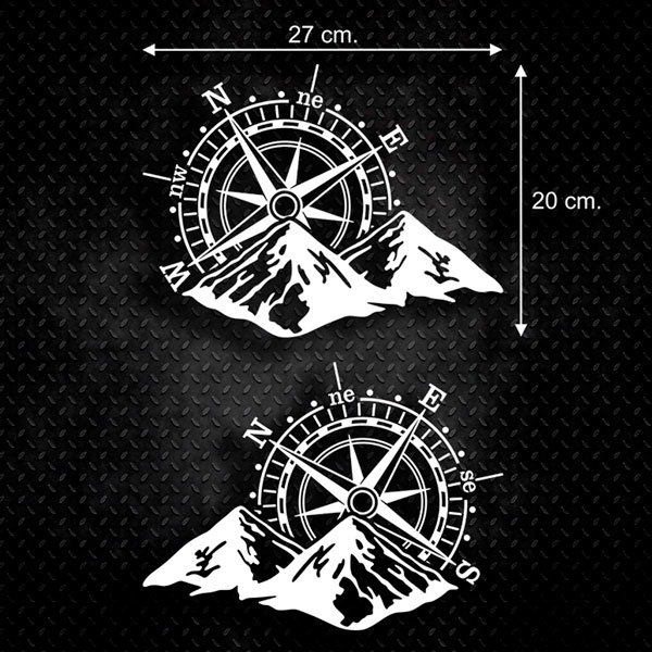 Adesivi per Auto e Moto: Rosa dei Venti a Bussola 4x4