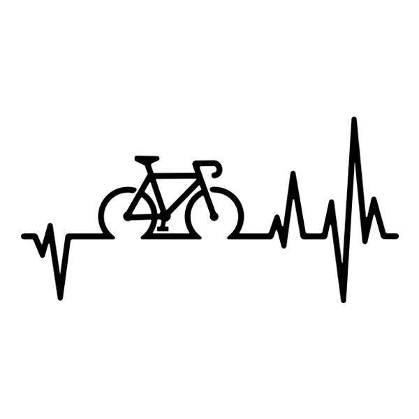 Adesivi per Auto e Moto: Cardiogramma Bicicletta