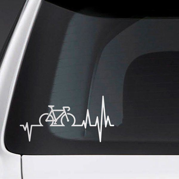 Adesivi per Auto e Moto: Cardiogramma Bicicletta