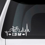 Adesivi per Auto e Moto: Cardiogramma Bicicletta Distanza 1.5m 3