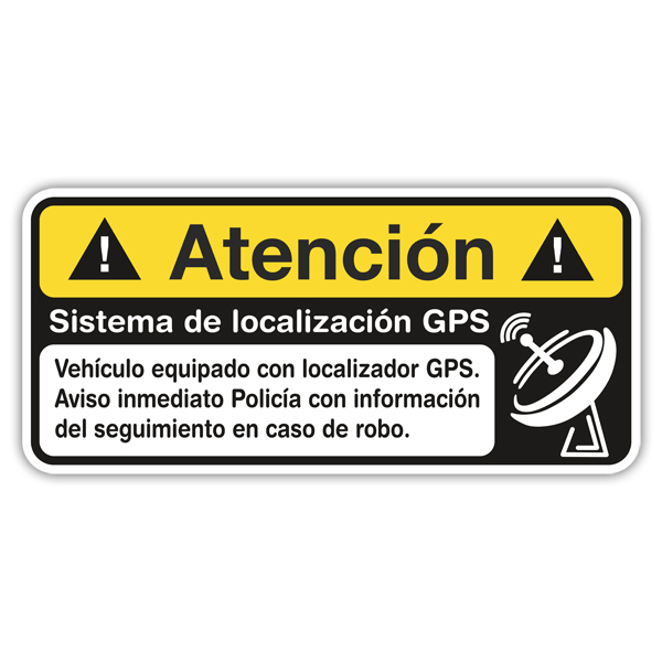 Adesivi per Auto e Moto: Atención GPS