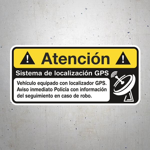 Adesivi per Auto e Moto: Atención GPS